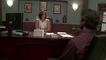 Horny Brunette In Lingerie Gets Fucked By Her Boss And Eats His Cum