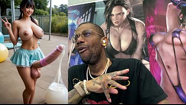 Asian Transgender Girl Filling Up Balloons With Her Transgender Cum, AI Generated