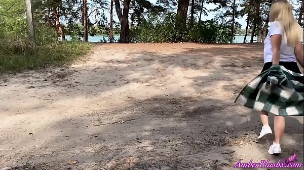 Cheerful Babe With Juicy Booty Masturbate Pussy and Cum In the Car By The River