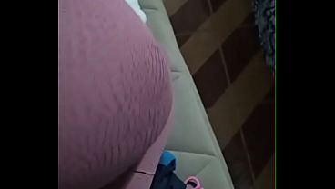 Redhead shows her pussy and wants cum on her clothes.