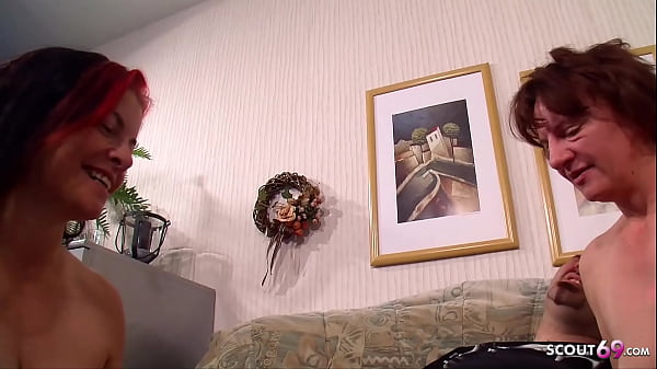 Wife suprise Husband tricked Mature Maid to Fuck and Join in FFM Threesome