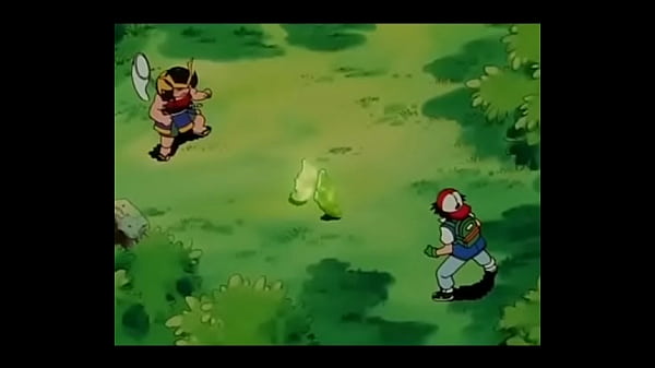 Ash botando metapod para endurecer