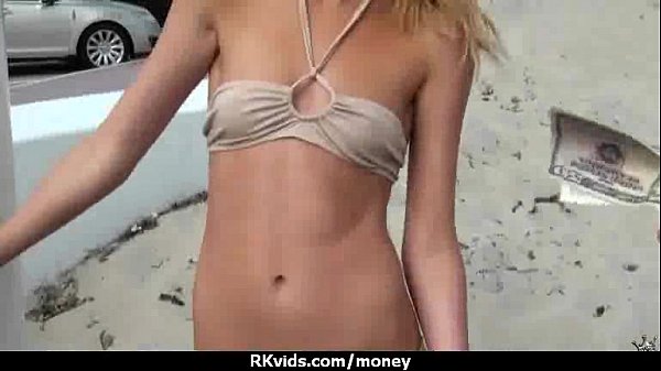 Amateur hottie takes cash for public sex 20