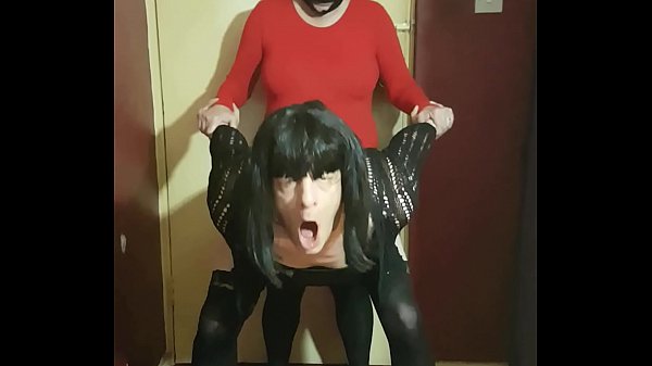 Download Video - crossdressing sissy mark wright fucked by his masked girlfriend with a strap-on dildo