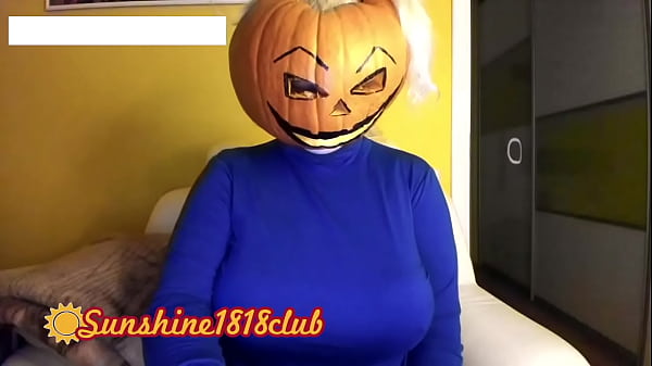 Happy Halloween pervs! Big boobs pumpkin  cam recorded 10 31