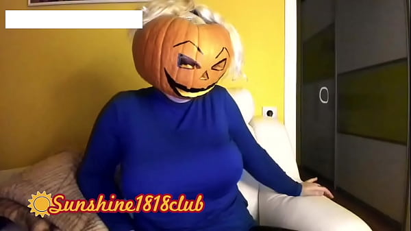 Happy Halloween pervs! Big boobs pumpkin  cam recorded 10 31