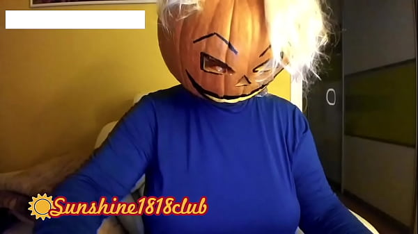 Happy Halloween pervs! Big boobs pumpkin  cam recorded 10 31