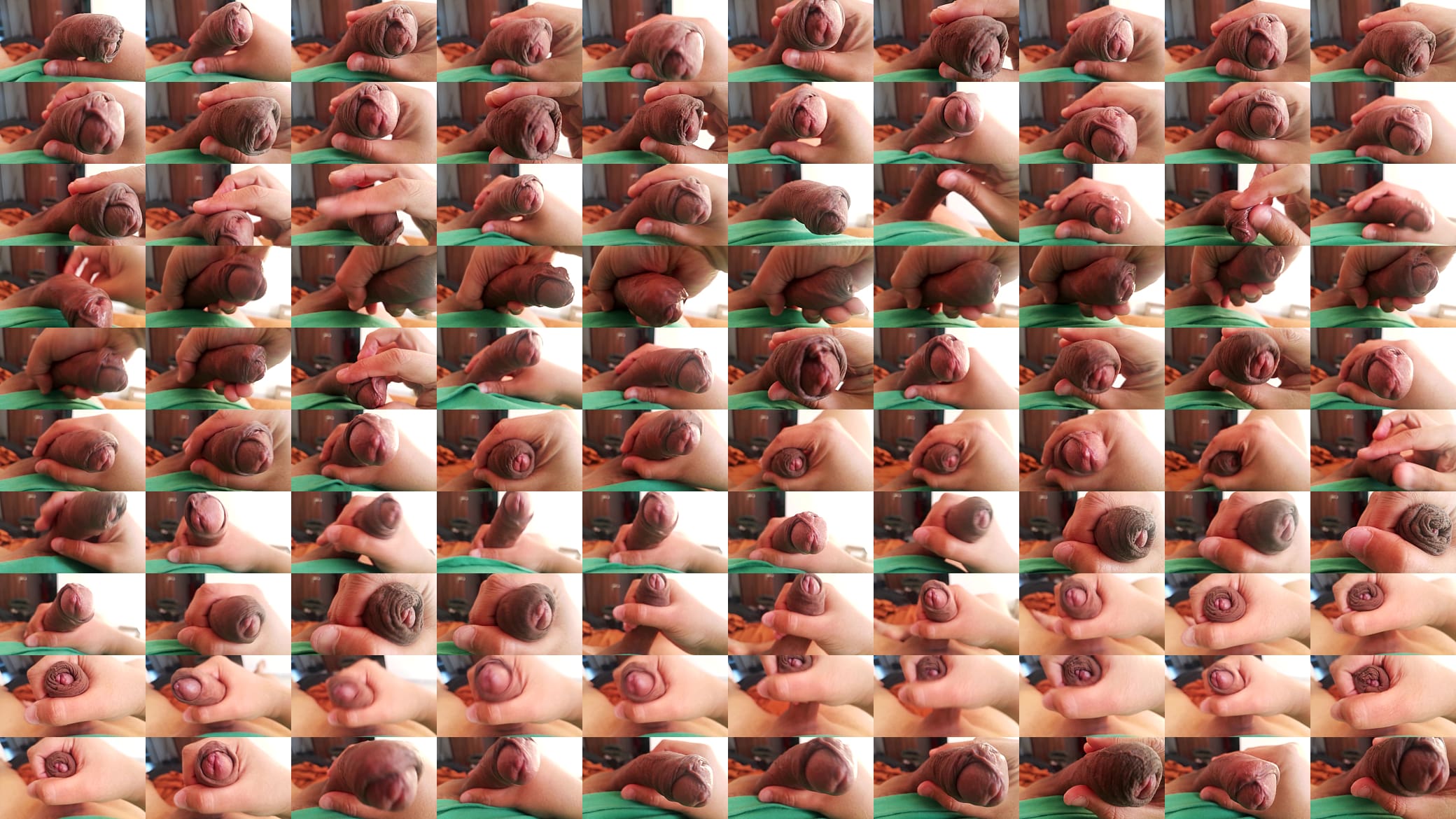 Slowly stroking my uncircumcised cock, closeup. November 23, 2023. 预览图