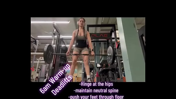 6am-Warm-Up Deadlifts-Hinge at the hips-maintain neutral spine -push your feet through floor-pull weight up-keep bar ...