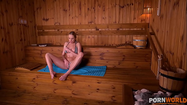 Slutty Blonde Angelika Grays Sucks Cock In The Sauna And Treats Stranger To Slippery Footjob