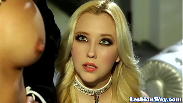 Download Video - Les dom makes subs lick pussy on a leash