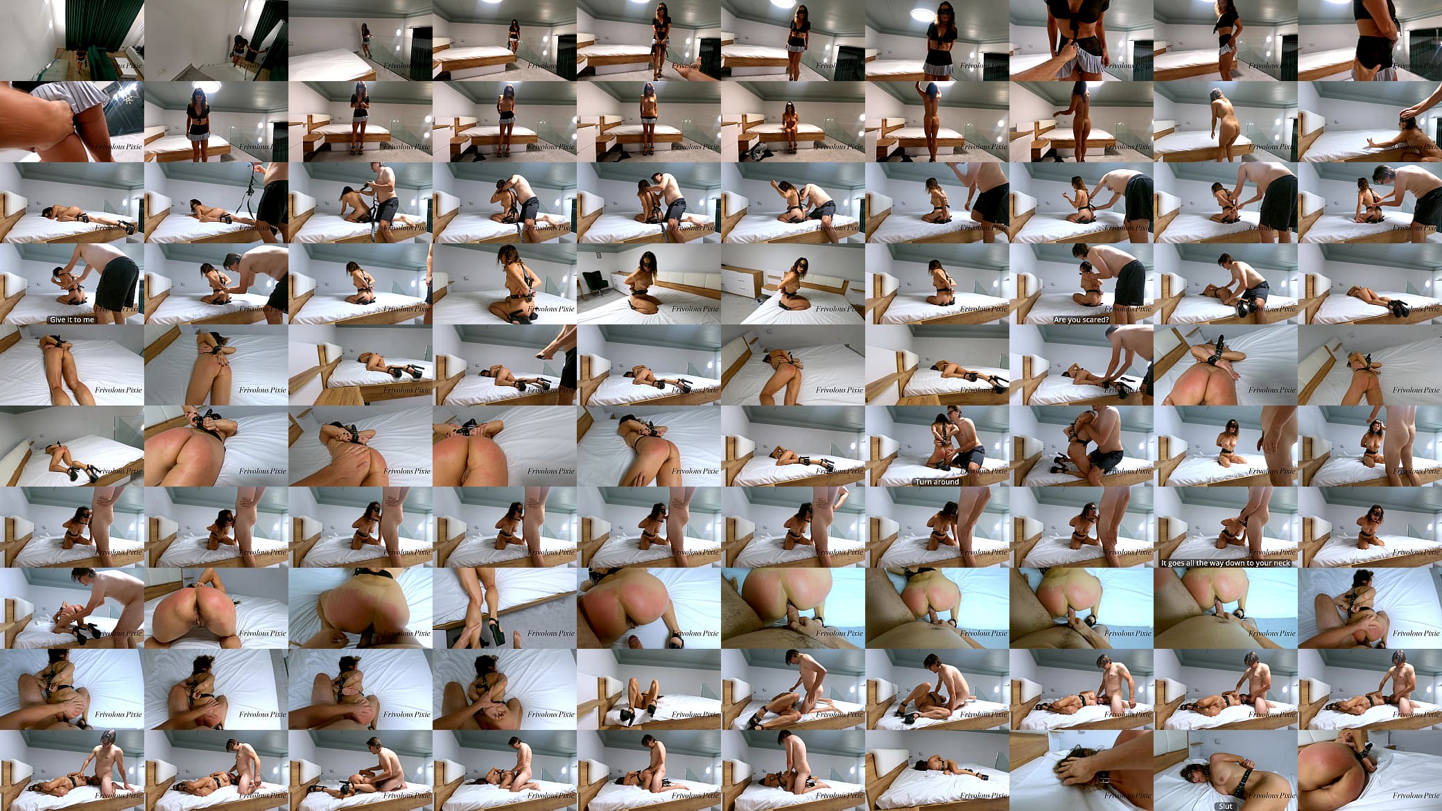 Bondaged amateur slave gets hard whipping and painful fucking 预览图