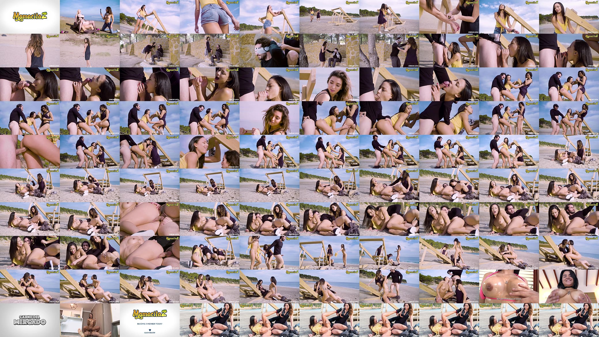 CHICAS LOCA - (Frida Sante, Cassie Del Isla &amp; Miguel Zayas) French Babe Fucks On The Beach With Her BFF&#039;s Boyfriend 预览图