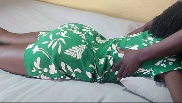 First time fucking this cute African teen, She wears a dress with no underwear