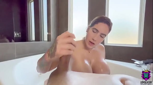 Download Video - Big Tits With Tattoo Sucks And Fucks In Shower Cum On Face