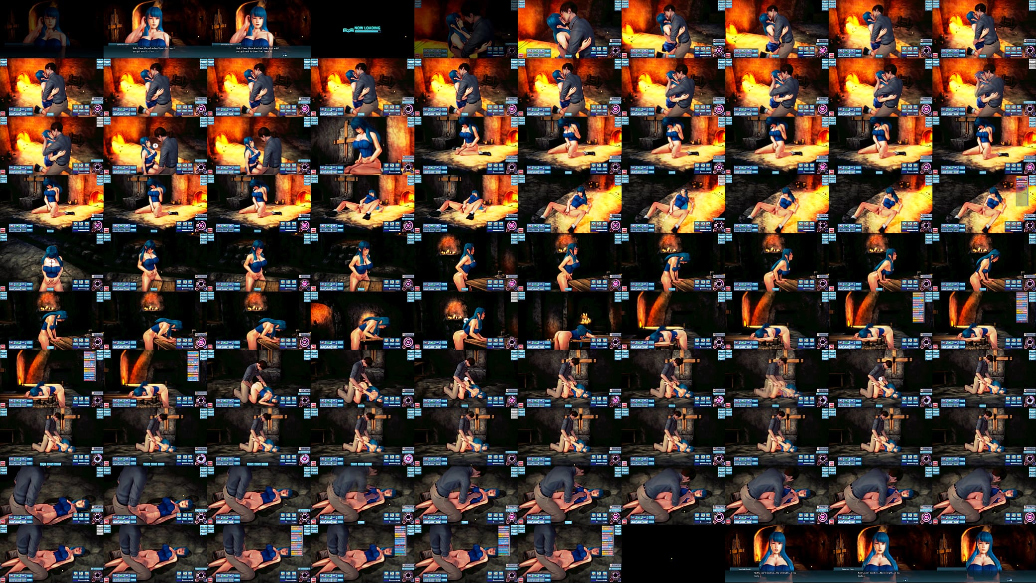 Blue haired beauty pleasures herself. 预览图