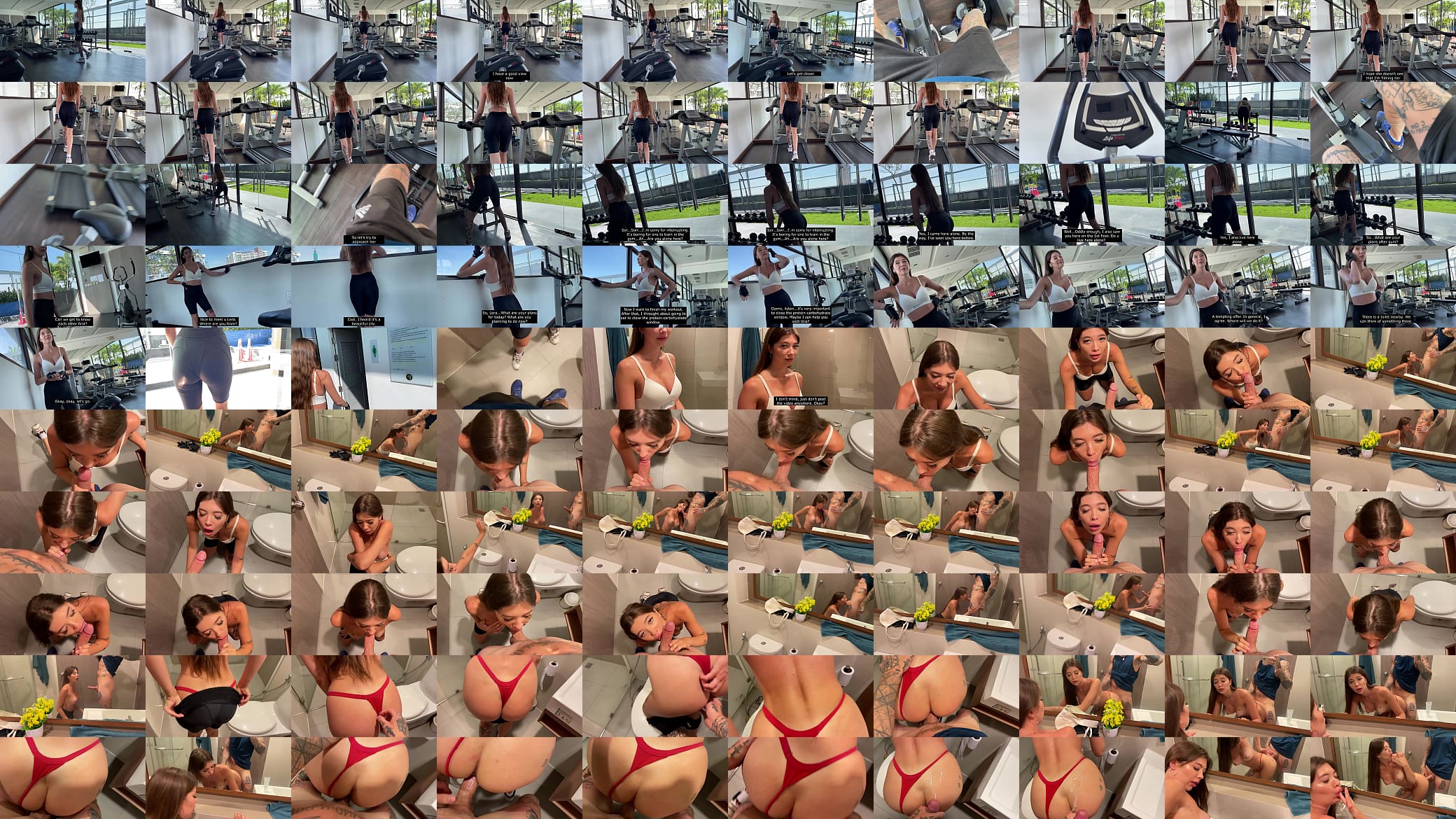 A man secretly filmed girl in the gym on the video, went up to her and offered oral sex in the toilet 预览图