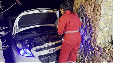 FULL VIDEO!! HOT, BIG-BREASTED MECHANIC RIDES HER CLIENT'S HARD COCK - TOMMY MILLER