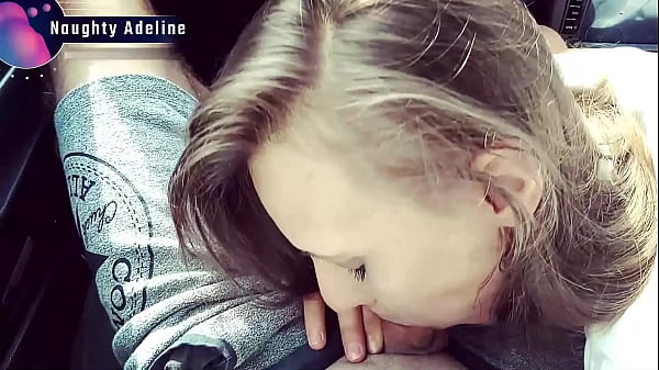 Download Video - Sloppy blowjob in car with cum in mouth by Naughty Adeline