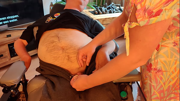 Download Video - Handicapped man in wheelchair gets a blowjob by his friendly neighbor milf