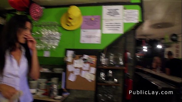 Download Video - Waitress fucking on the pool in public bar