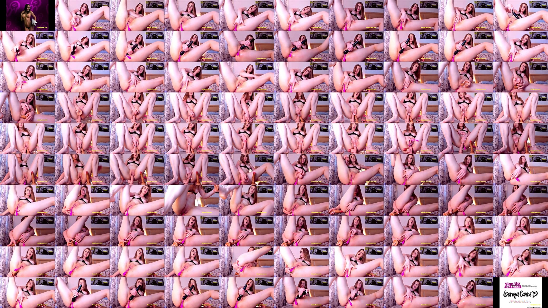 Stunning BongaCams girl squirts after a double penetration 预览图