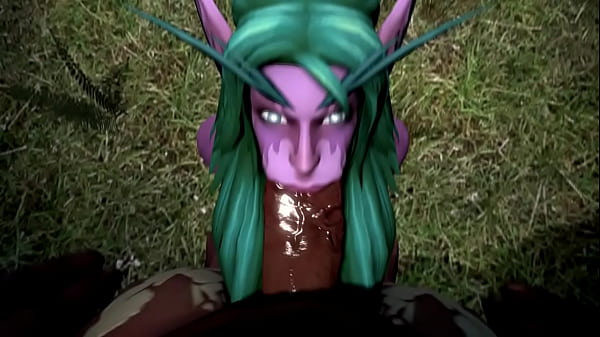 Tyrande to suck monster maghar dick