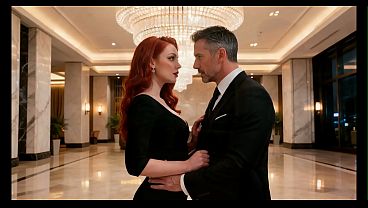 Wildly fucking a beautiful young redhead in a hotel room (AI-generated video)