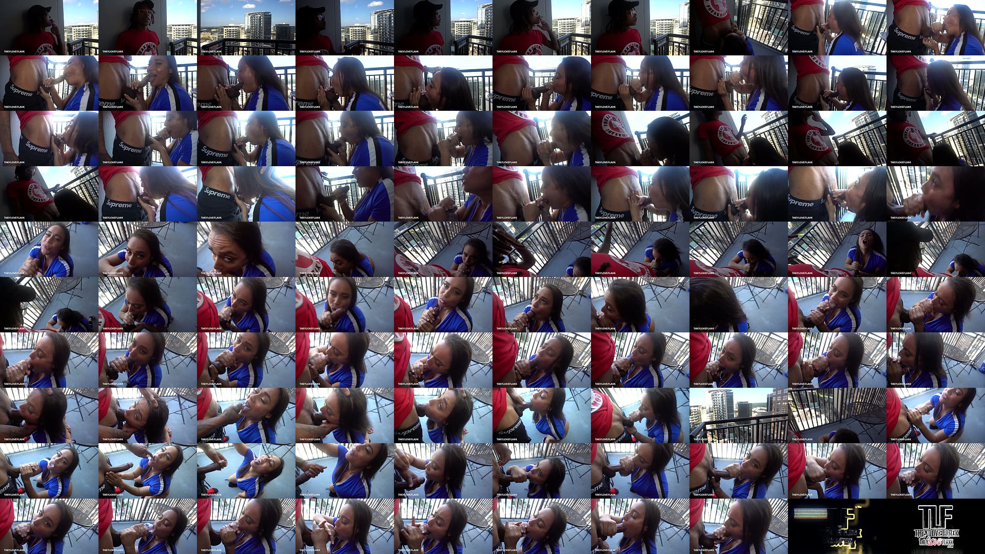 Sexy Latina Slut Sucks Big Black Cock On Balcony 预览图