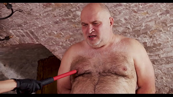 Fat Old Guy Tastes Shocker on Dick
