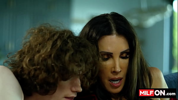 Horny big tit brunette milf seduces her stepson for his huge dick and suck him dry - Shay Sights, Jodie Johnson