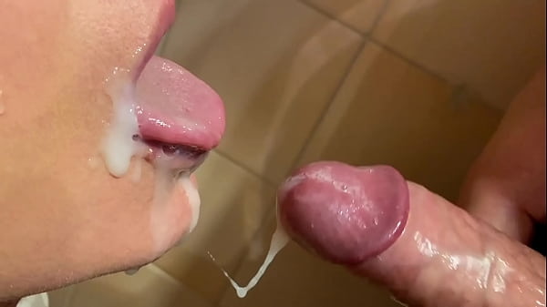 Download Video - Deep Throad Blow Job with a lot cum in my mouth next he Pee on my Big Tits
