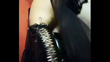 Your stepmother catches you masturbating with gloves on and it turns her on