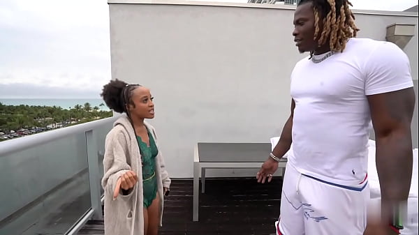 EBONY DICKSUCKER | MENA CARLISLE swallows her stepbrothers massive DICK