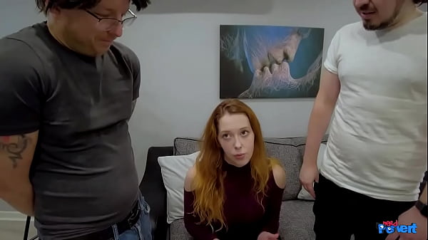 2 Amateur Sluts Engage In a Nerd Blowbang
