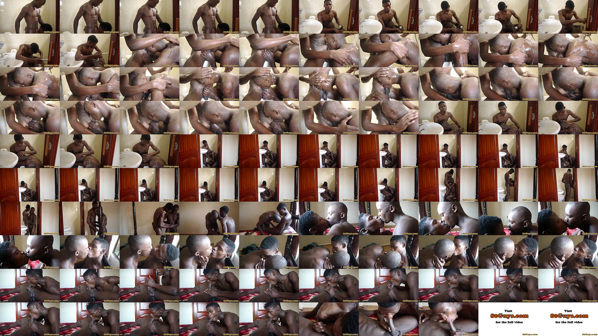 African amateur duo suck cock in shower 预览图