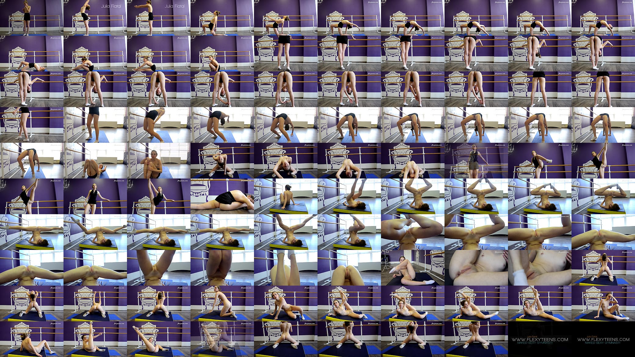 Blonde Russian sexy naked gymnast Julia Fiatal 预览图