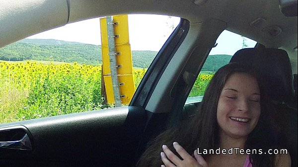 Hungarian teen hitchhiker banging pov outdoor