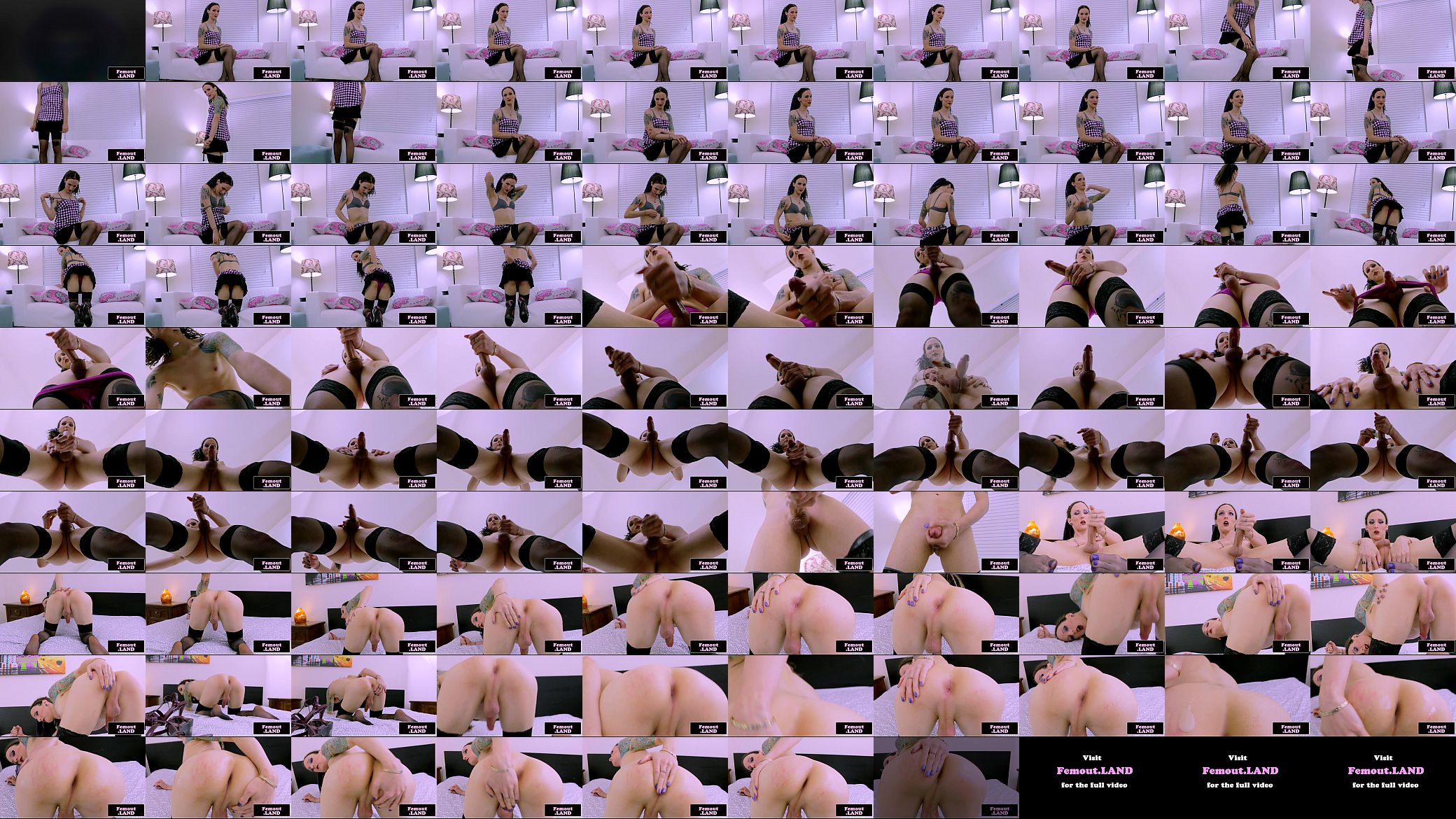 Alt tattooed fembois solo wanking her meaty cock 预览图