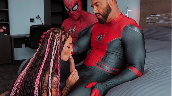 Huge Booty Spider-Girl Gets Hard Rough DP after Comic Convention - Mandi Cat, Alfie, Steve Rickz