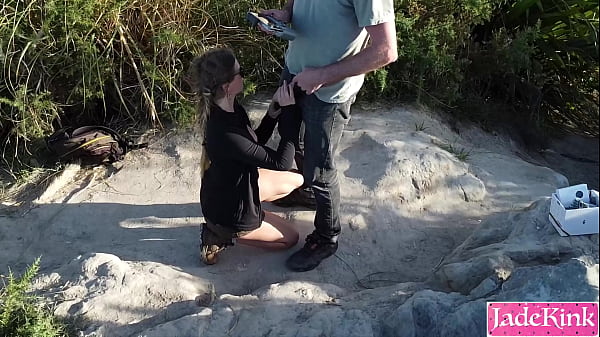 Cute Blonde Girl Blowjob, Fucking And Facial Outdoor Near Beach