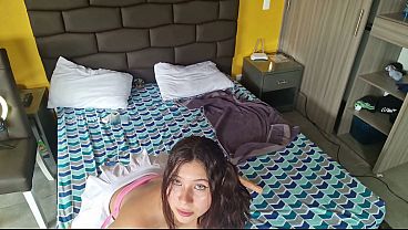 Green Eyes Teen Facefucked and Swallows Cum