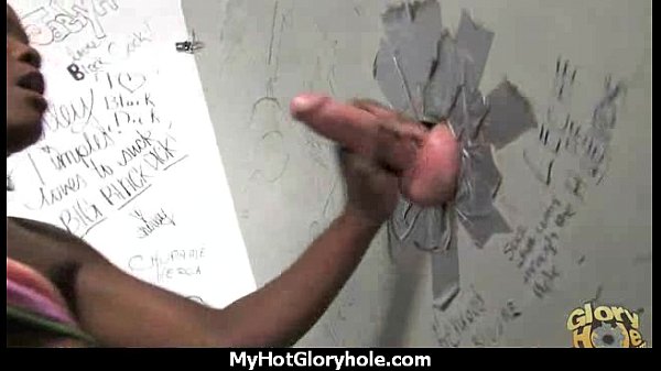 ebony slut fucks a white gloryhole cock in her first interracial scene 18