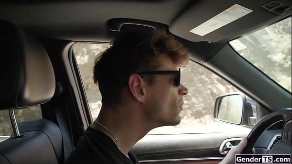 Download Video - Big tits tgirl Blake Lovely hitchhikes with shemale dick out