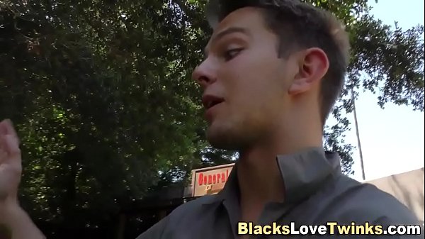 thumb twink jizzed by black guy