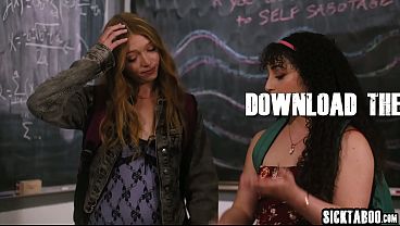 Hot students hard fucked by teacher and petite babes enjoyed deepthroat