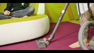 3 on 1 rough group sex - DOUBLE PENETRATION for tattoo maid