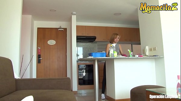 MAMACITAZ - #Julia Garcia - Horny Hotel Client Fucks On The Kitchen With His Super Hot Latina Maid
