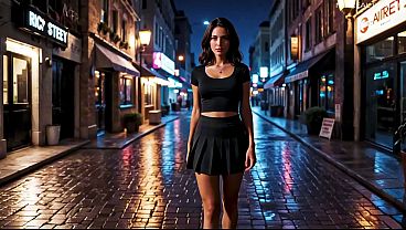 Fucked Stranger Shemale POV Outdoor at Night - Ai Generated