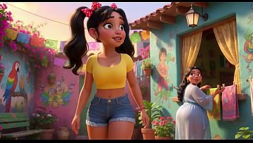 Hot Passionate Chores in the Colorful Barrio Cleaning Becomes Pure Steamy Desire and Pleasure (AI generated)
